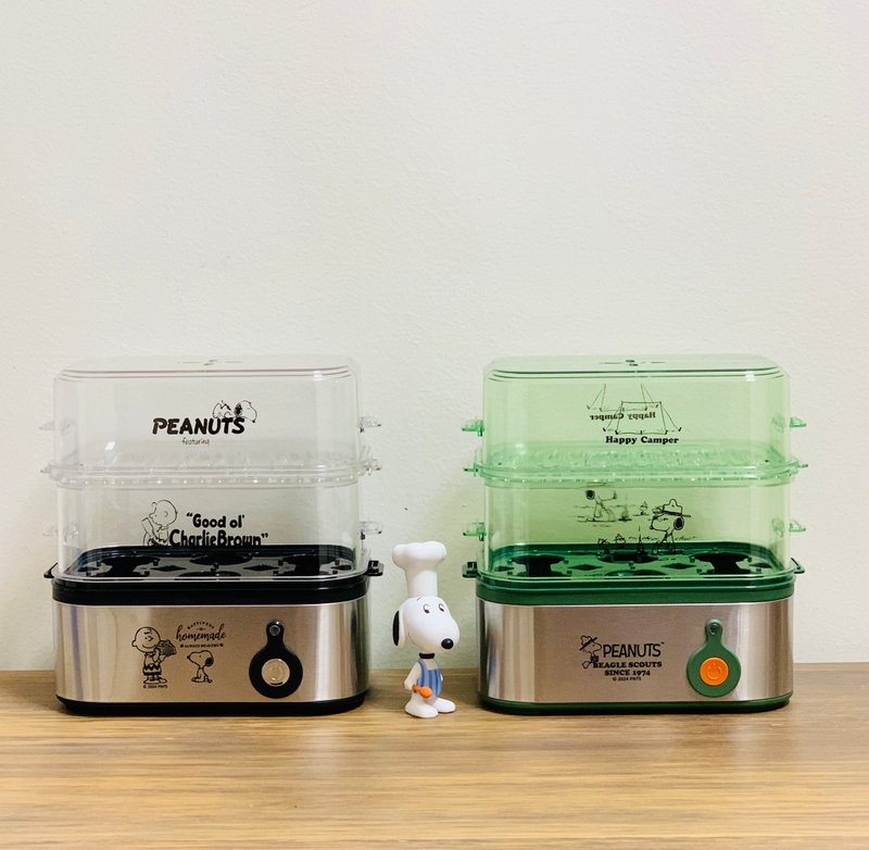 PEANUTS x Homeplus 1.6L双层迷你蒸笼配玻璃食物盒 (响声提示) - 其他小家电 - 不锈钢 银色
