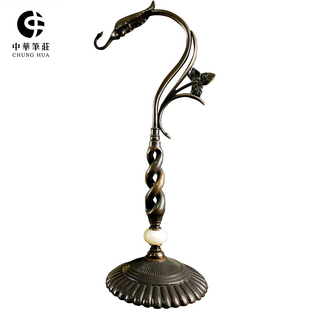 【大型挂笔架】艺术铜制笔架 C款 - 高60cm 独创设计收藏艺品 - 摆饰 - 铜/黄铜 咖啡色