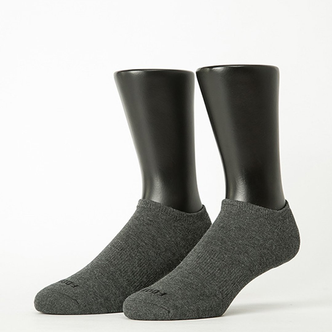 【FOOTER】微分子气垫单色船型薄袜-深灰(男袜/L、XL) - 袜子 - 棉．麻 灰色