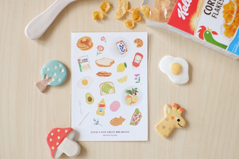 A6 sticker (BREAKFAST) - 贴纸 - 防水材质 
