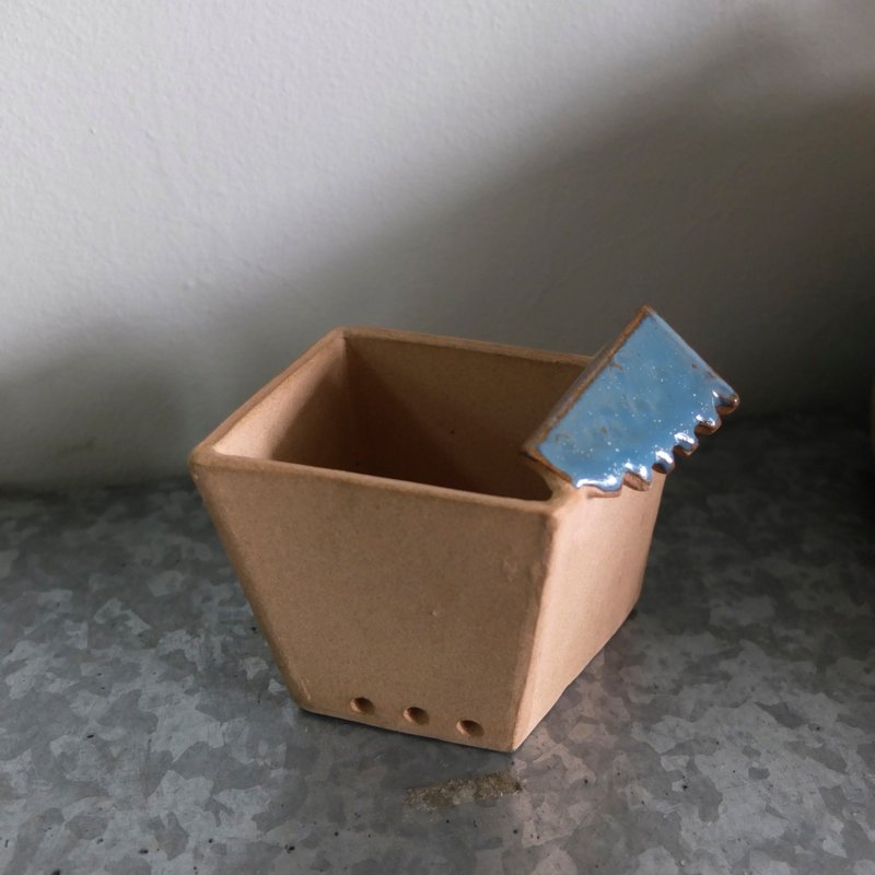 蓝宝石房子 花器 花盆 - 植栽/盆栽 - 陶 