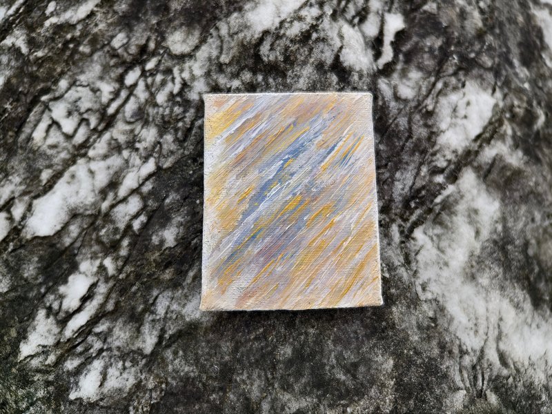 迷你挂画/装饰画/压克力水彩画/抽象画/纹理画/色彩画 - 海报/装饰画/版画 - 棉．麻 