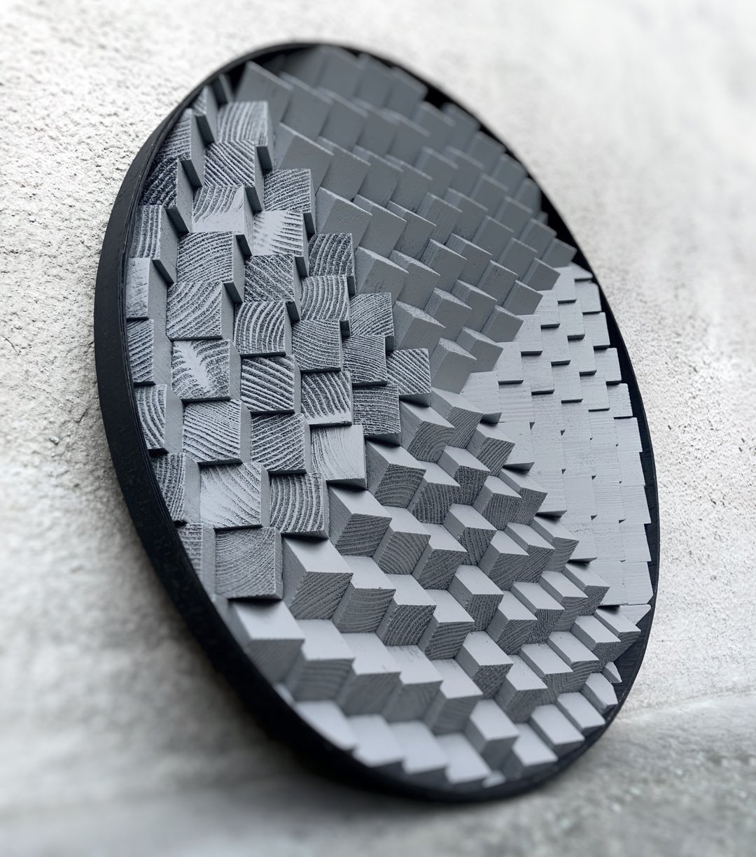 Framed Wall Art - Lihgt Gray - Minimalist Home Office Decor - 3D Acoustic Panel - 墙贴/壁贴 - 木头 灰色