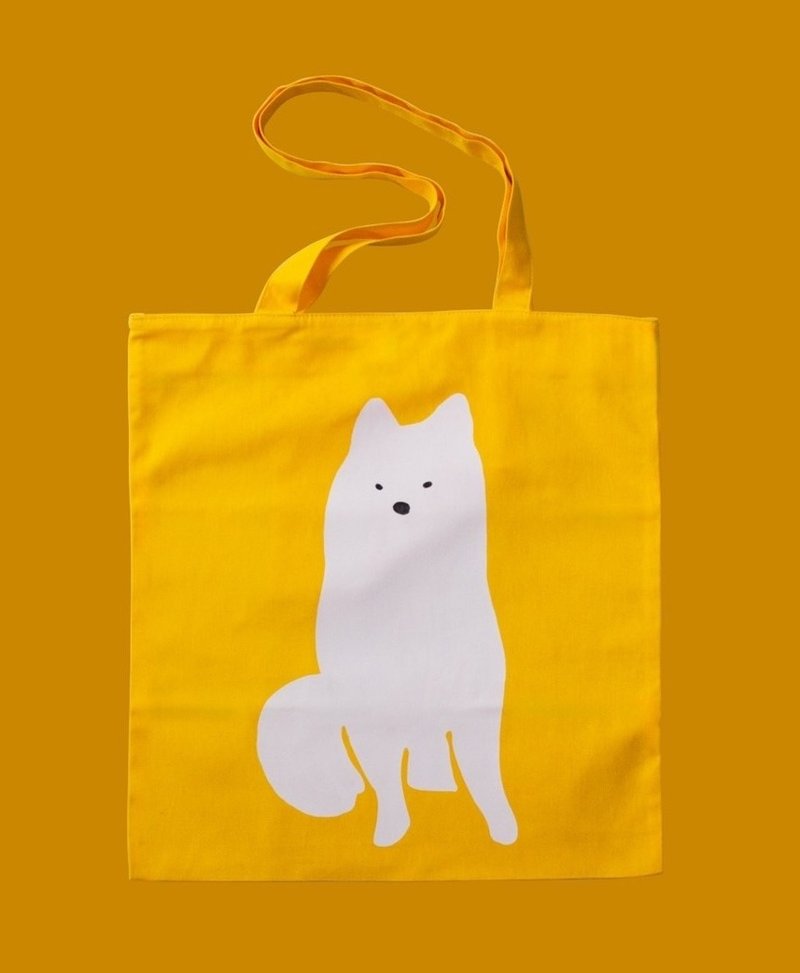 帆布包 | 萨摩耶犬 - 其他 - 棉．麻 橘色