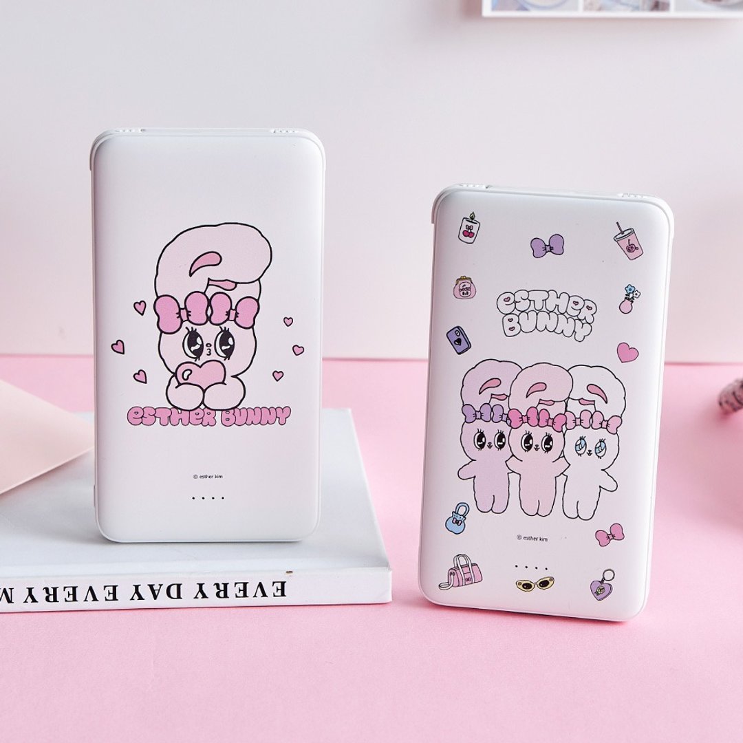 艾丝乐小兔姐妹出游双线快充10000mAh行动电源 - 充电宝/传输线 - 塑料 多色