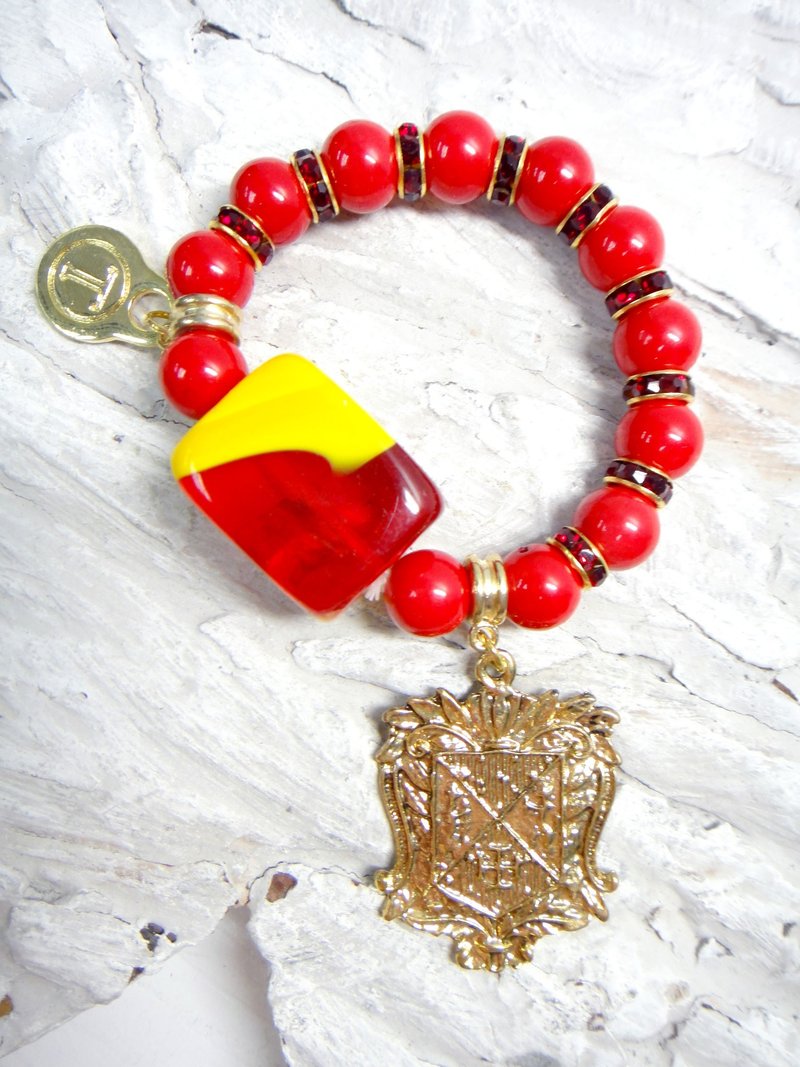 TIMBEE LO 徽章琉璃石 蛋白幻彩水晶宝石手链 - 手链/手环 - 纸 多色