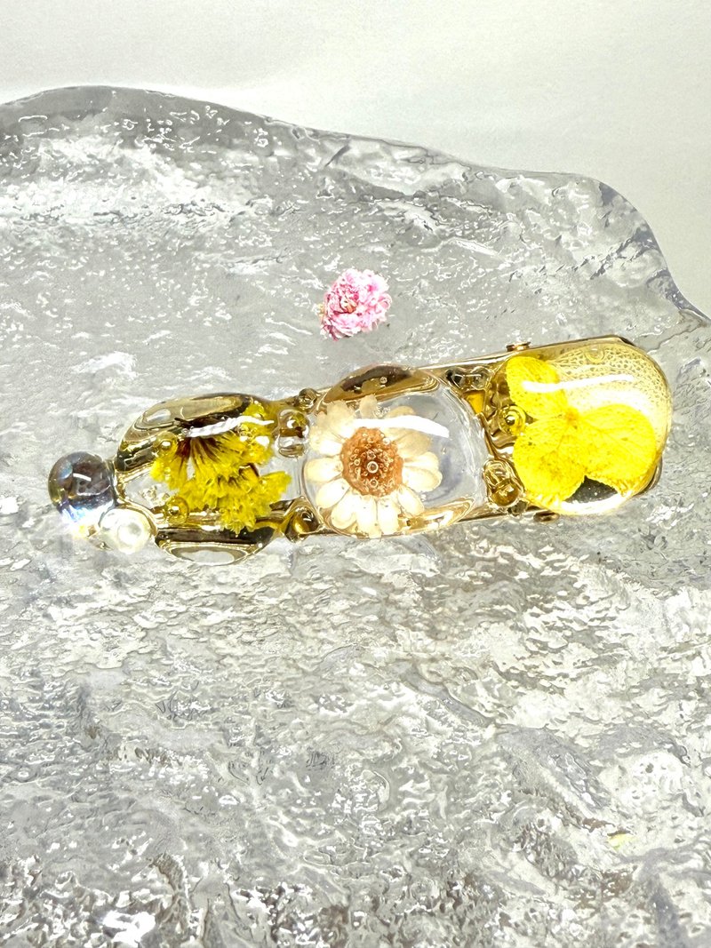 晶莹剔透小星花滴胶发夹 - 发饰 - 树脂 透明