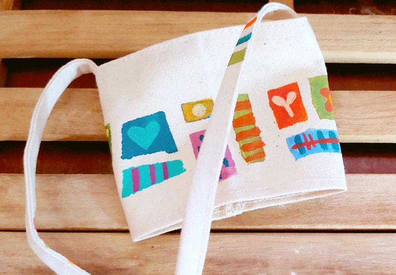 【纯手绘】环保杯袋 | 杯套 | 饮料提袋 | 帆布 - 随行杯提袋/水壶袋 - 其他材质 