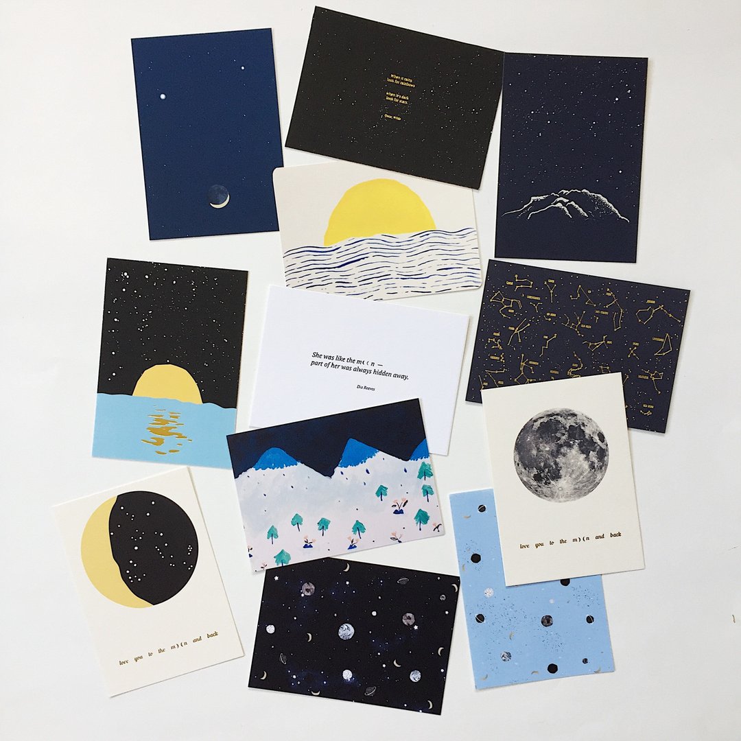 My Universe Postcard - set of 12 - 卡片/明信片 - 纸 多色
