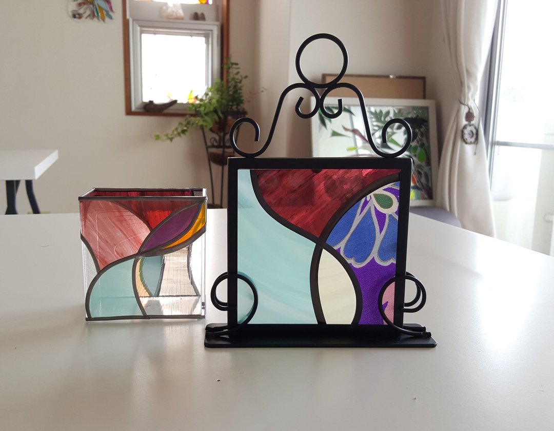 ☆ Christmas + 1 ☆ Iron Frame Art + Pencil Case "Japanese Modern" - 摆饰 - 玻璃 多色
