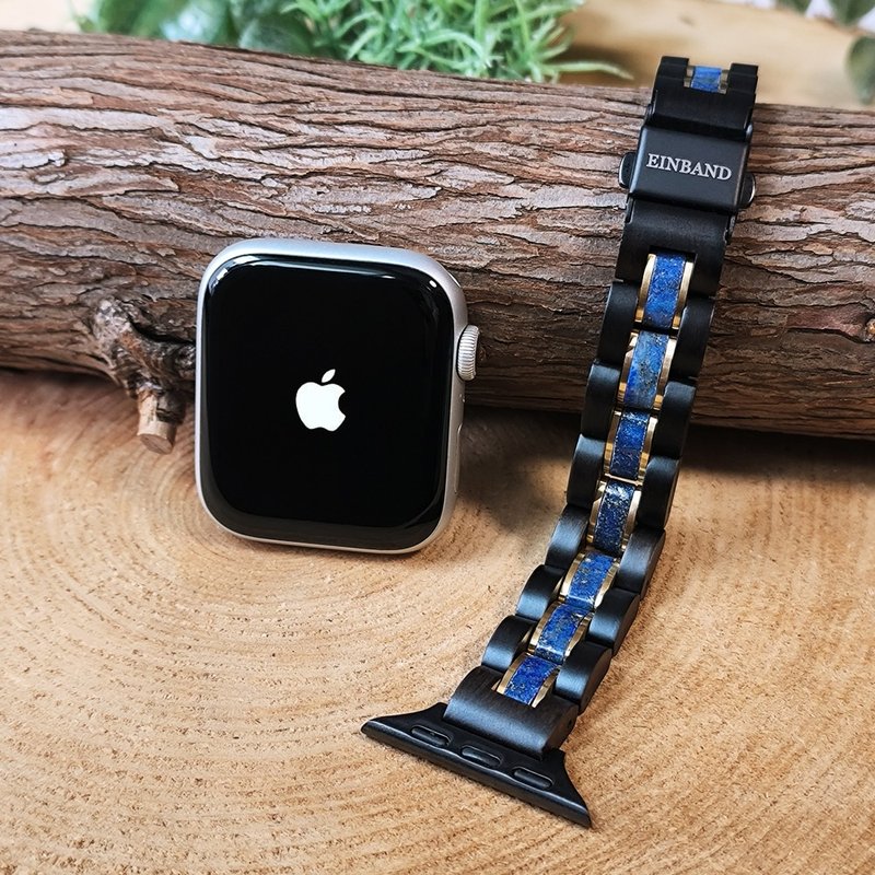 【木制表带】EINBAND AppleWatch 苹果手表 天然木质表带 木纹表带 14mm【青金石 × 檀香木】 - 女表 - 木头 咖啡色