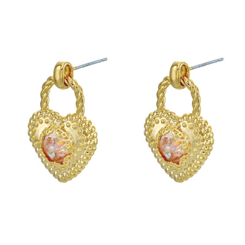 Love Lock Snowball Earrings - 耳环/耳夹 - 玻璃 