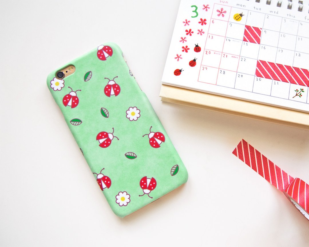 我后院的瓢虫 iPhone 手机壳 เคสเต่าทอง - 手机壳/手机套 - 纸 绿色