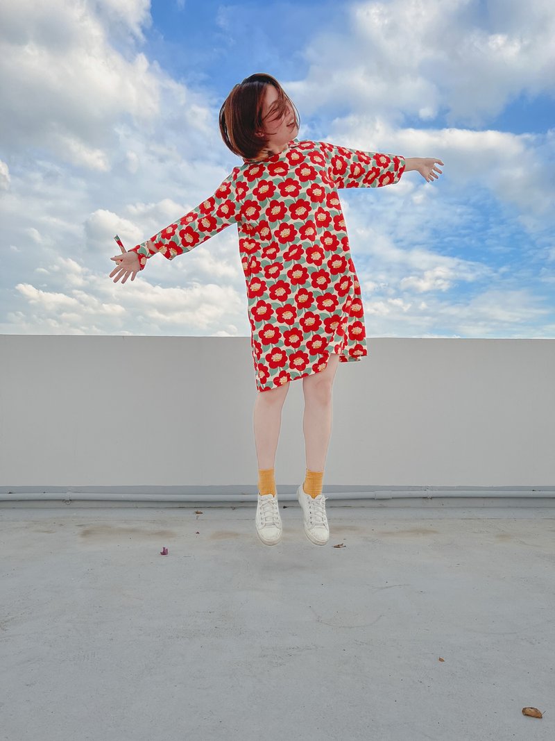 Penny 红色洋装 Red - 洋装/连衣裙 - 棉．麻 红色