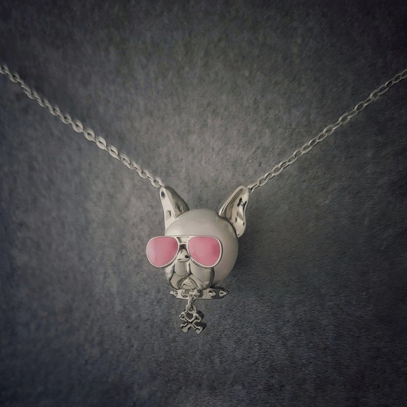 Skateboarding MR BU 纯银淡水珍珠项链 - 项链 - 银 银色