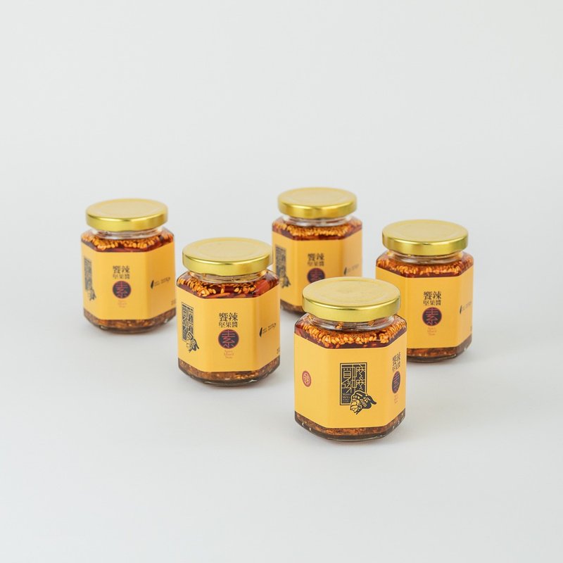 【嬷嬷觅呀】飨辣坚果酱 170g 5入 团购优惠(团购方案不提供纸盒) - 酱料/调味料 - 新鲜食材 红色