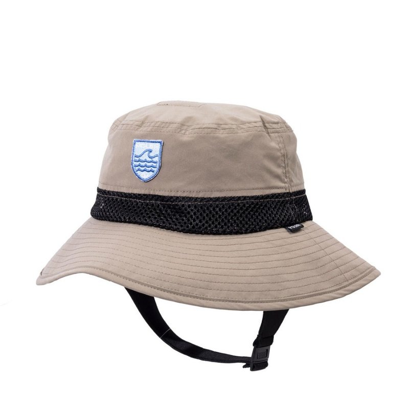 日本限定 POLER 2WAY SURF HAT 两用冲浪渔夫帽 / 附扣带 / 灰色 - 帽子 - 聚酯纤维 灰色