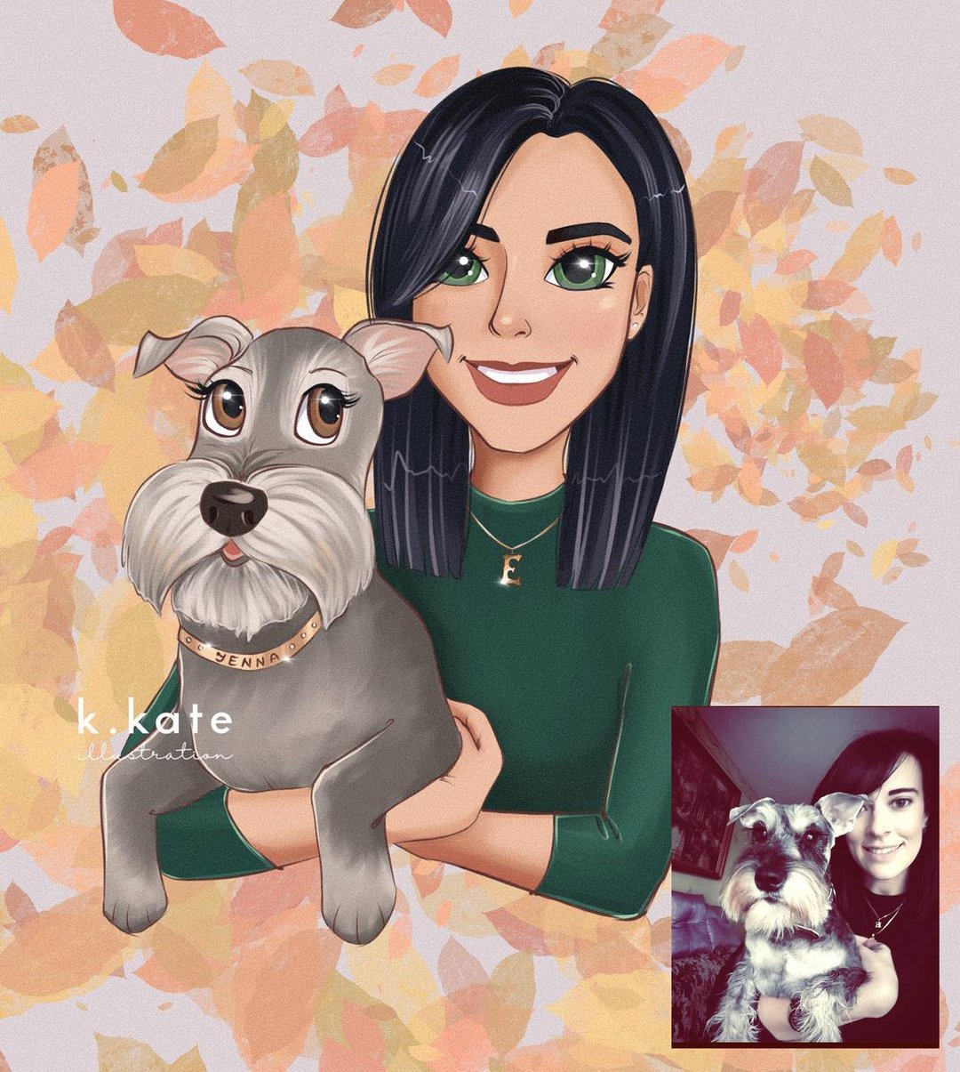 Custom Portrait Painting Double Illustration - 电子手绘真人画像/绘画/插画 - 其他材质 