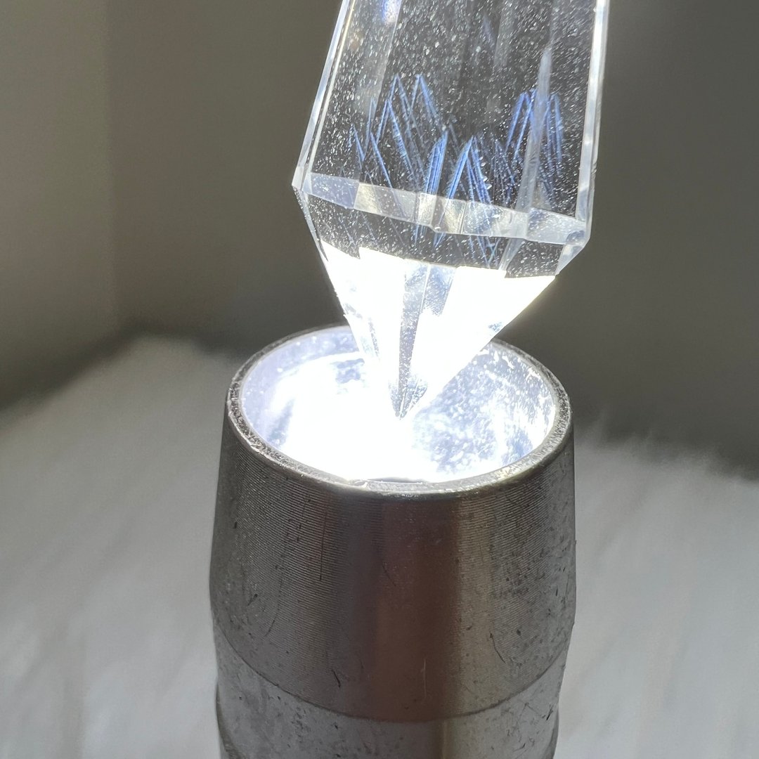 蓝针白水晶灵摆 | 水晶配饰 | 身心灵产品 - 项链 - 水晶 透明