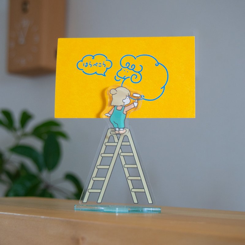 Painting girl  / card stand - 名片架/名片座 - 压克力 多色