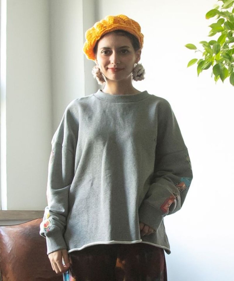 【热门预购】墨西哥刺绣女款印花厚磅上衣  (2色) JSU-5307 - 中性连帽卫衣/T 恤 - 棉．麻 