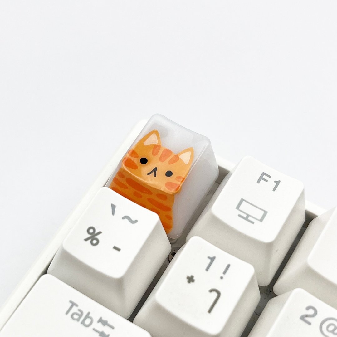 OEM keycap Orange cat Ginger cat - 电脑配件 - 塑料 透明