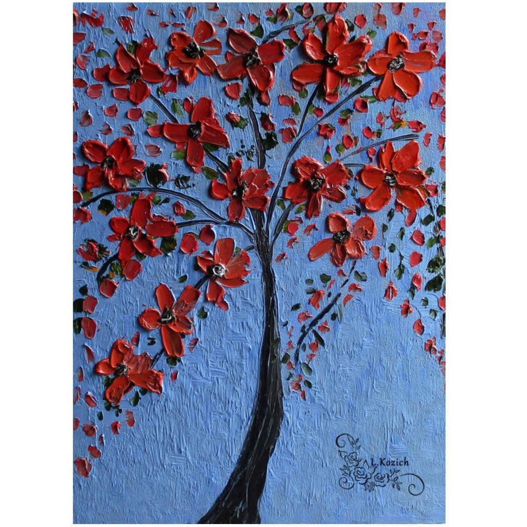 可打印数字艺术 ZhPG 生命之树绘画艺术花卉花卉艺术品 - 电子手绘真人画像/绘画/插画 - 其他材质 