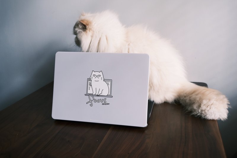 水泥灰色 Focus on me...厌世猫 电脑壳 Macbook Case - 平板/电脑保护壳 - 塑料 灰色