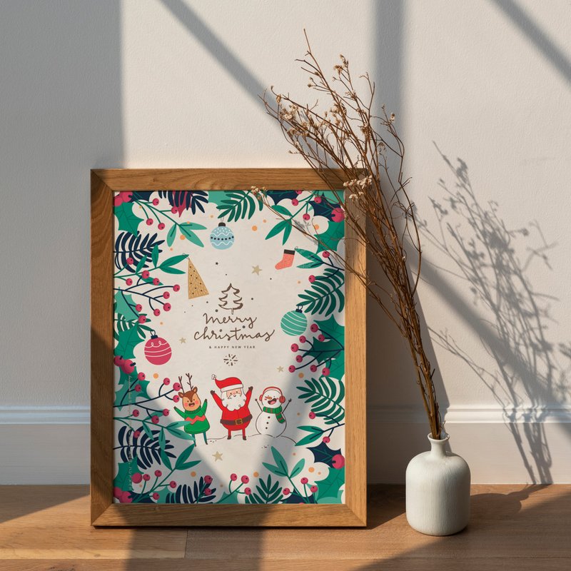 祝福【CM21005】洛可可草莓 圣诞卡片明信片含信封 新年卡 - 卡片/明信片 - 纸 