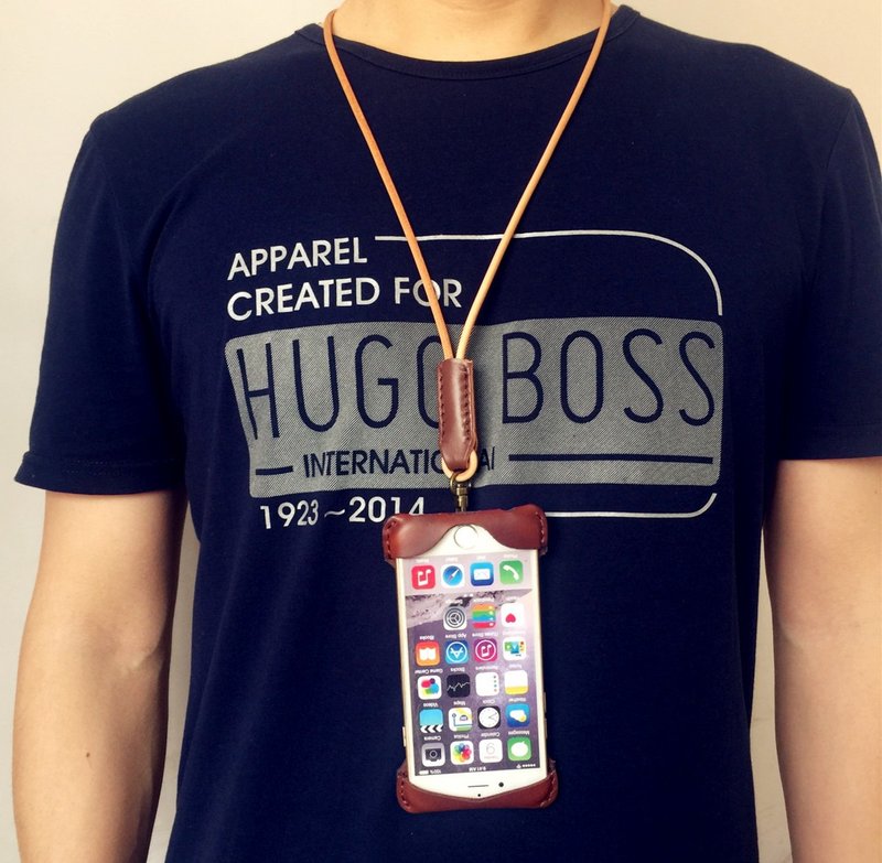 新品上架 促销  挂脖 苹果5 SE 6s 7 plus 牛皮保护套 纯手工制作 - 其他 - 真皮 