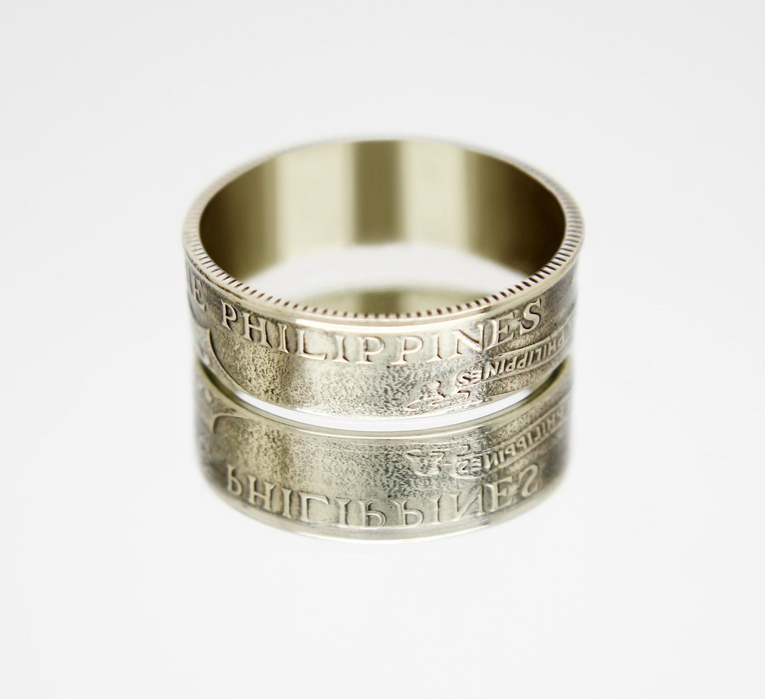 Philippines Coin Ring 25 centavos 1958-1966 philippines peso ring ring gift - 戒指 - 其他金属 