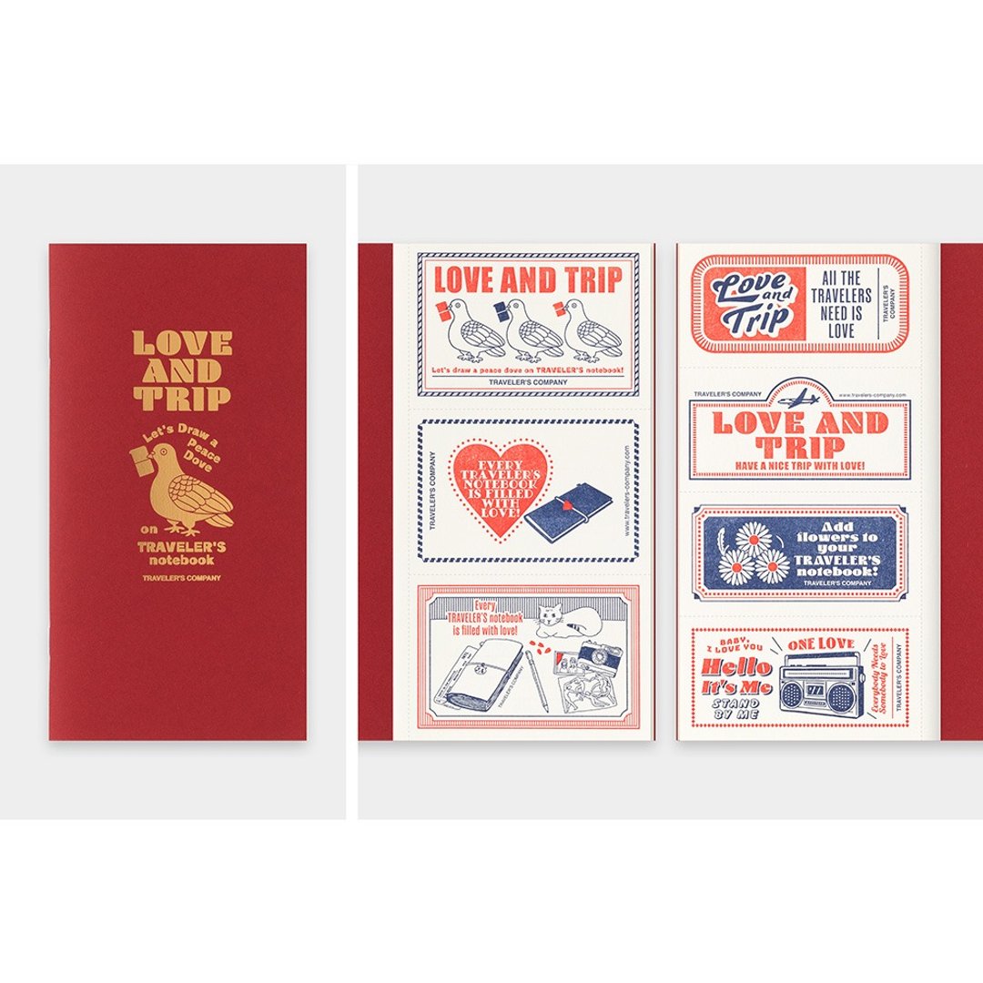 Traveler's Notebook LOVE AND TRIP 限定 PA SIZE-补充包空白 - 笔记本/手帐 - 纸 红色