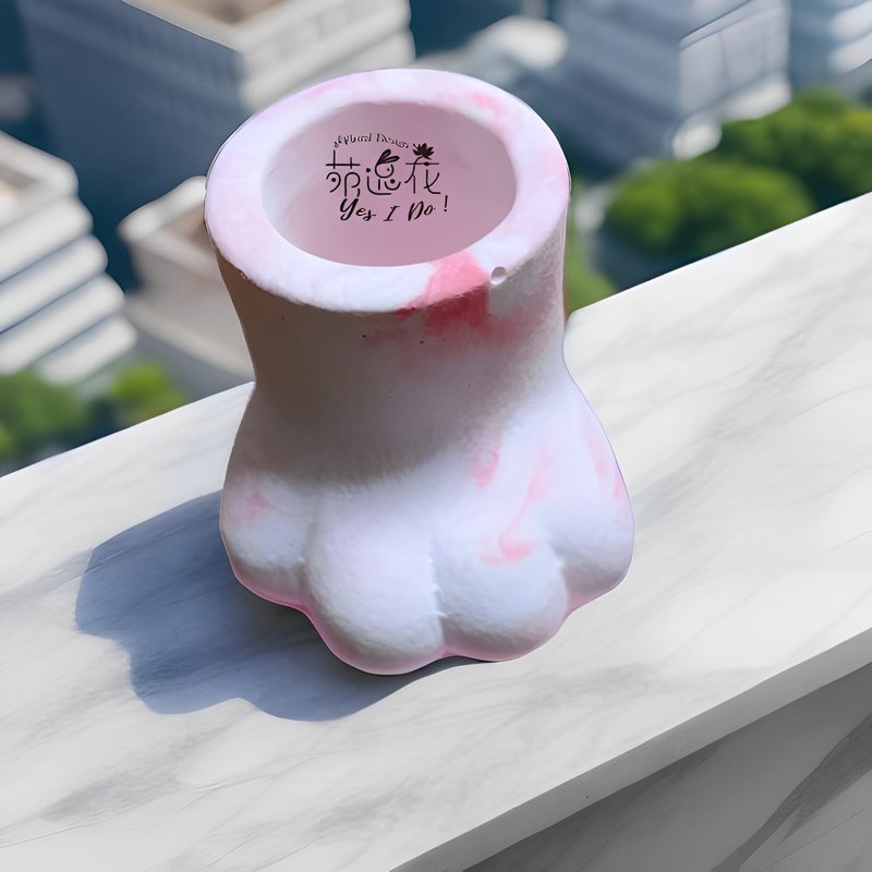 猫爪渲染水泥盆 花器/底盘 - 植栽/盆栽 - 水泥 多色