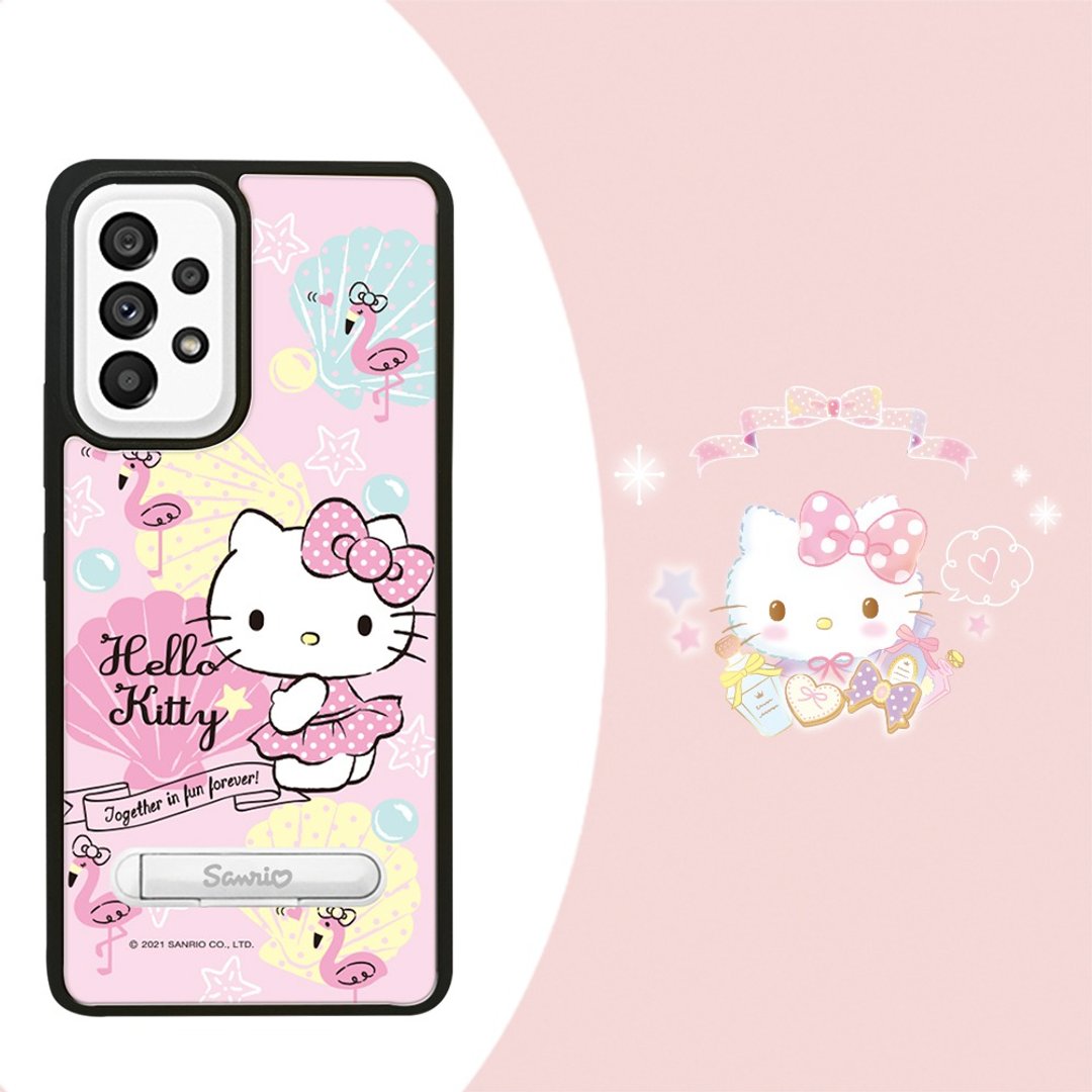 三丽鸥 Samsung A55/A54/A35/A34/A25 5G减震立架手机壳-热带凯蒂 - 手机壳/手机套 - 其他材质 多色