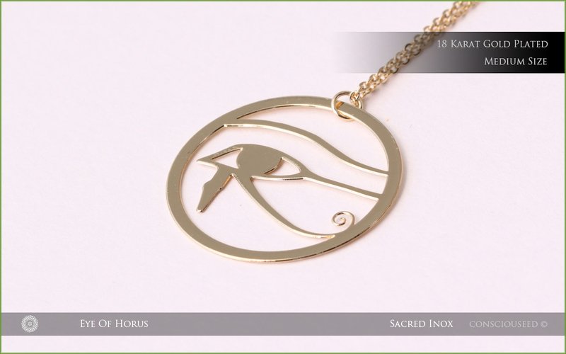 荷鲁斯之眼 Eye of Horus  ─ 镀18K - 项链 - 其他金属 金色