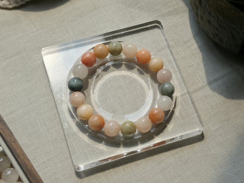 糖果彩兔毛水晶手串 11mm | 孤品 - 手链/手环 - 水晶 多色