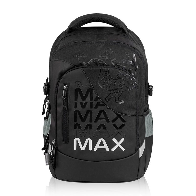 MAX 超轻量护脊书包 可折叠版 Pro 2S-黑龙神兽 笔电可 多隔层 - 后背包/双肩包 - 防水材质 黑色