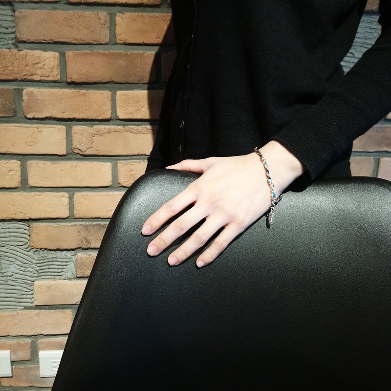 upturn bracelet_好转手链 | 伴娘礼 谢礼 新娘饰品 六礼 - 手链/手环 - 银 银色