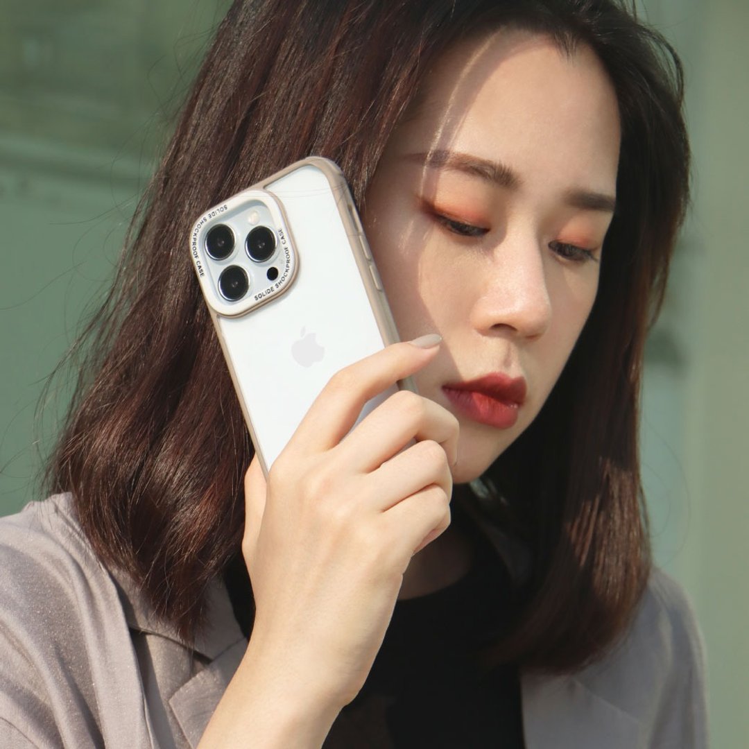 iPhone 14系列 SOPURE极透壳特强磁吸抗菌防摔壳-咖啡 - 手机壳/手机套 - 塑料 卡其色