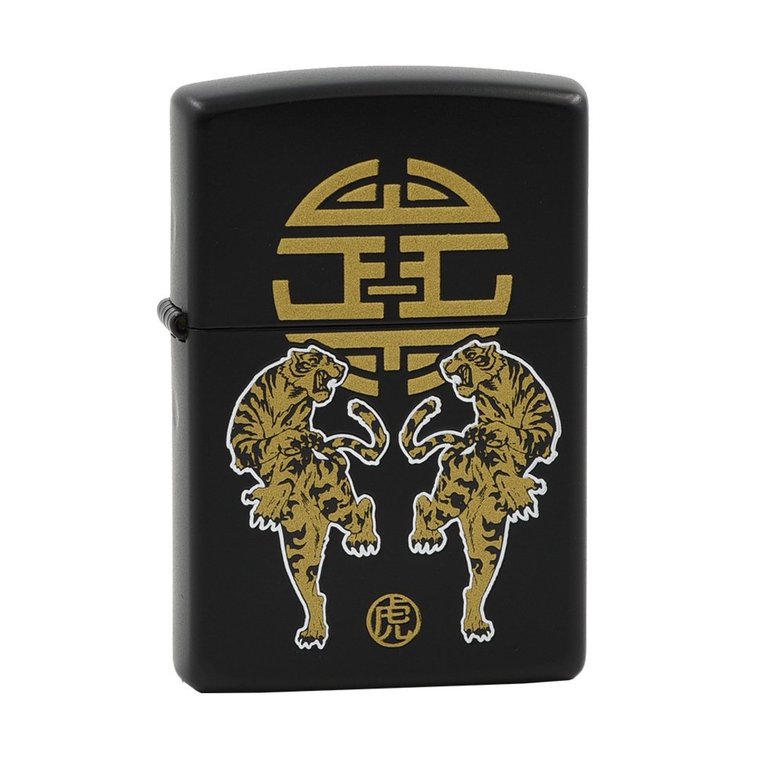 【ZIPPO官方旗舰店】  双虎临门防风打火机 ZA-1-152A - 其他 - 铜/黄铜 黑色