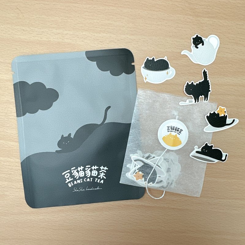 豆猫猫们的茶包贴纸-亮亮 - 贴纸 - 纸 