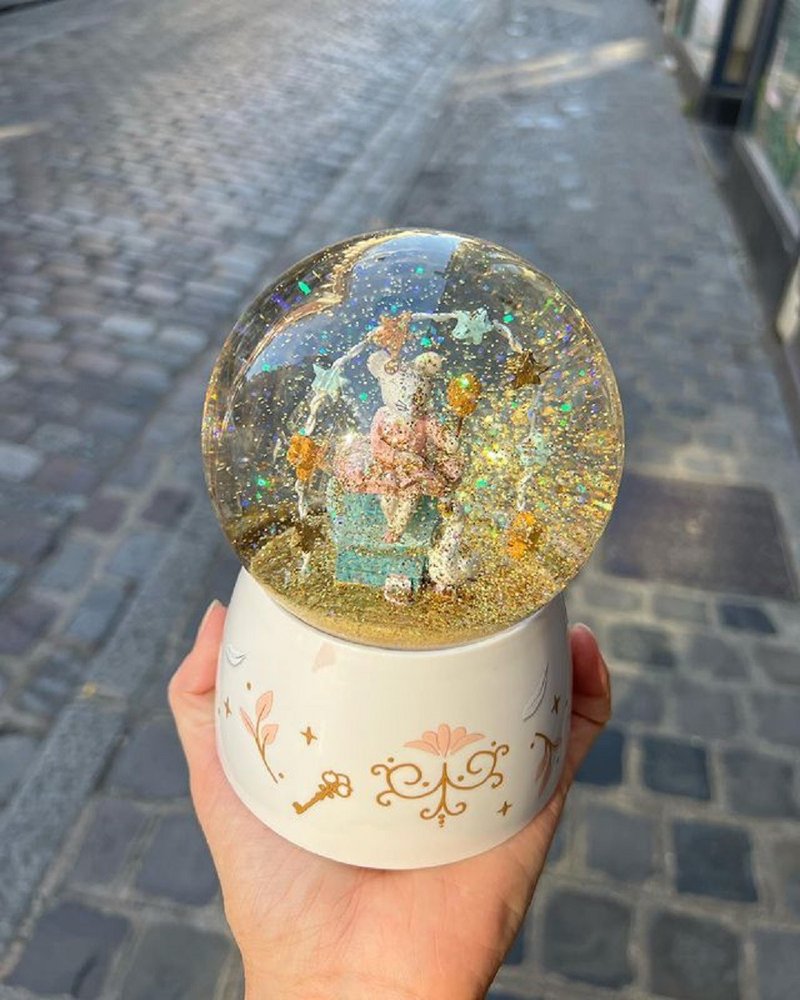 法国 Moulin Roty 雪地舞伶音乐盒 - 玩具/玩偶 - 玻璃 