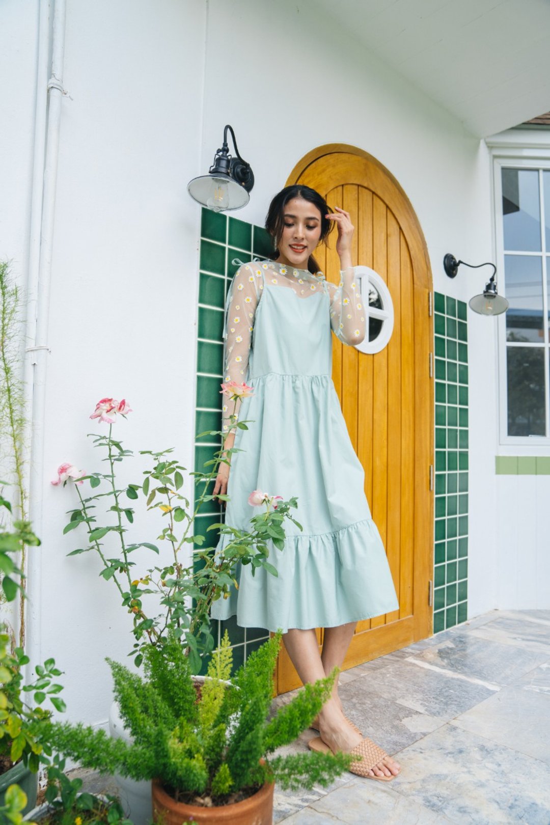 Likely lady dress (Light green) - 洋装/连衣裙 - 棉 绿色