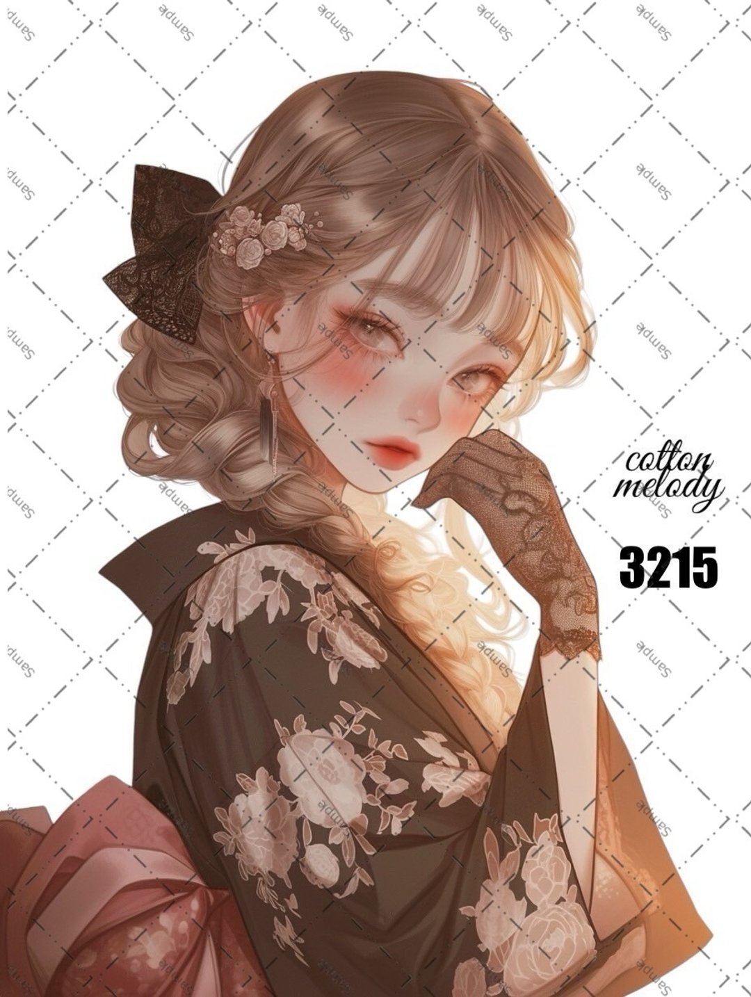 original sticker no.3215 人物贴纸 原创贴纸 原创人物贴纸 装饰贴纸 cotton melody - 贴纸 - 纸 