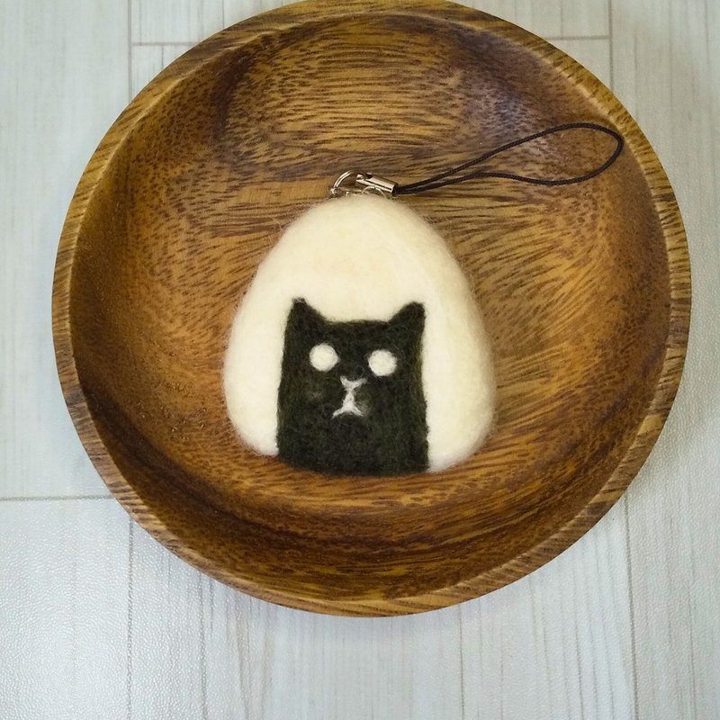 猫饭团挂饰 - 挂绳/吊绳 - 羊毛 