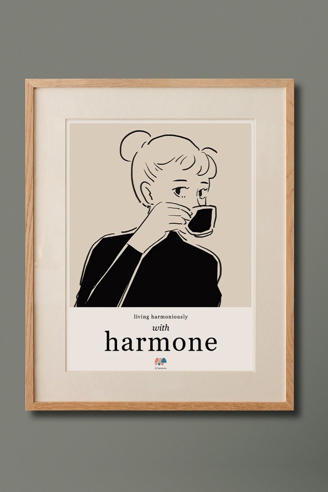 A Girl Drinking Coffee - 海报/装饰画/版画 - 纸 