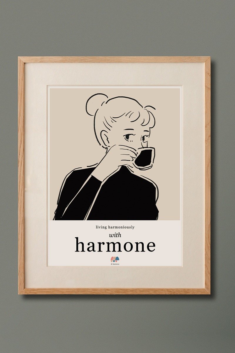 A Girl Drinking Coffee - 海报/装饰画/版画 - 纸 