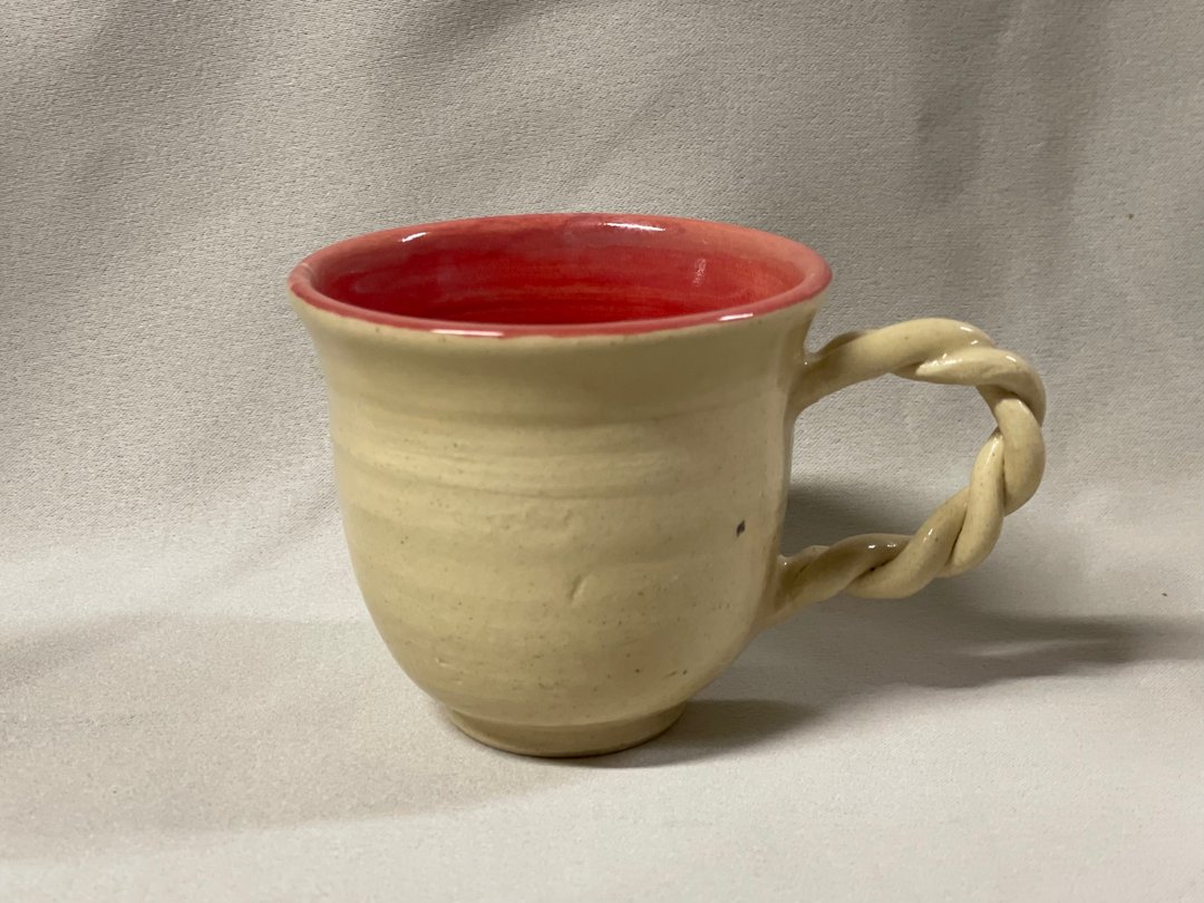 红色杯子 (7.5cm) - 茶具/茶杯 - 陶 红色