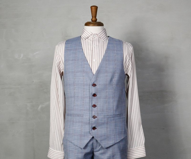 开襟背心-HG7366 - 男装背心 - 聚酯纤维 灰色