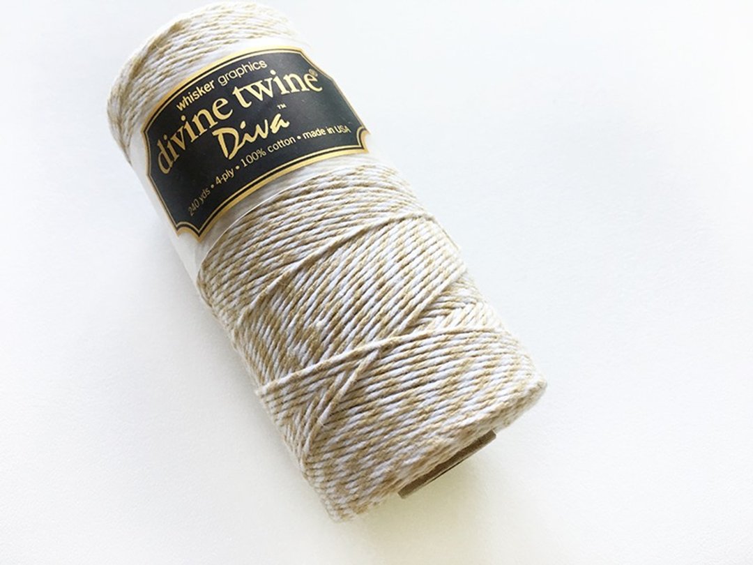 美国进口 Divine Twine Diva 双色棉线【Wheat】麦褐色 - 编织/刺绣/羊毛毡/裁缝 - 棉．麻 卡其色
